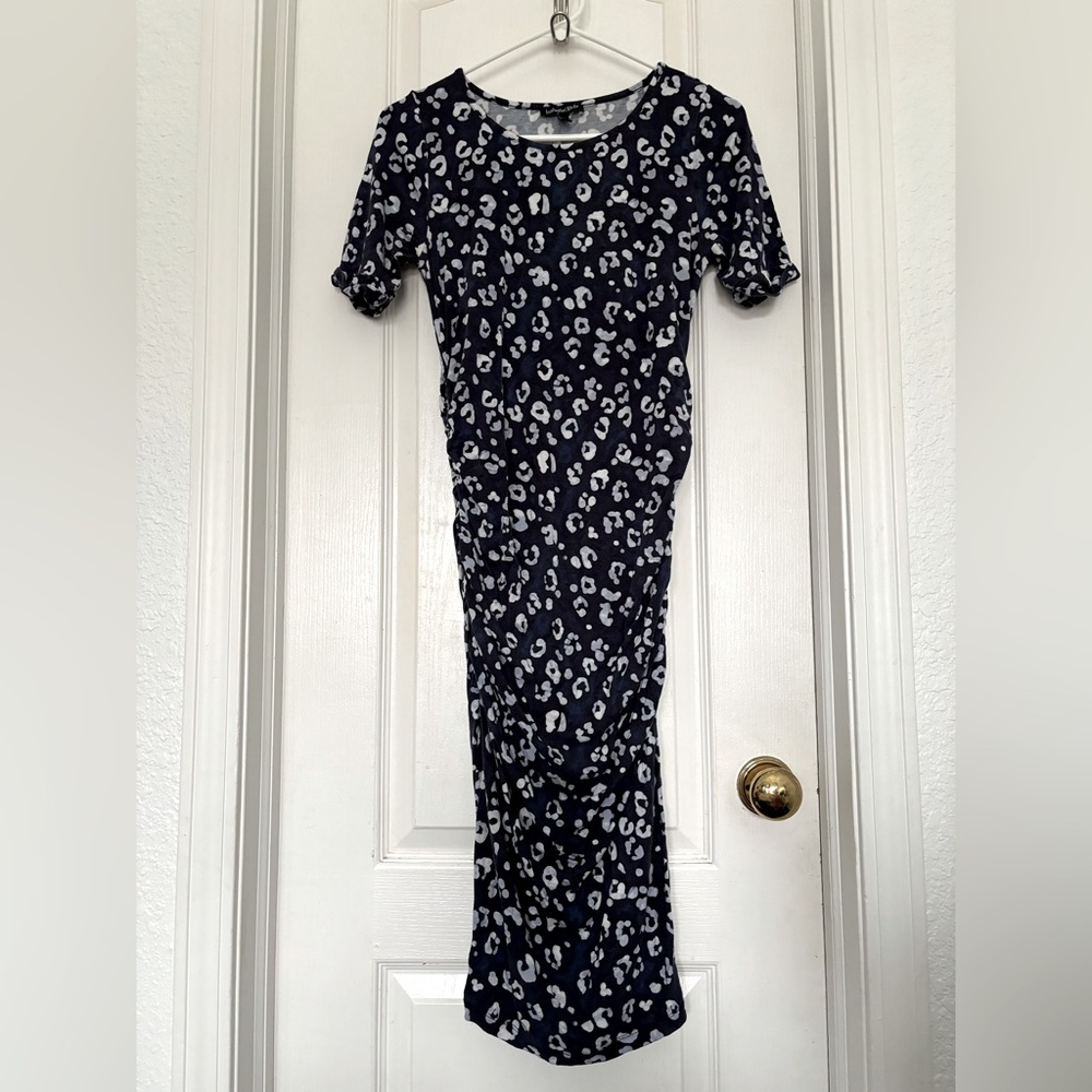 Blue Leopard Isabella Oliver Maternity Dress